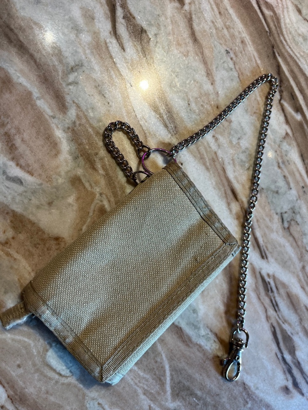 Vintage 90s Hook & Loop Wallet with Chain